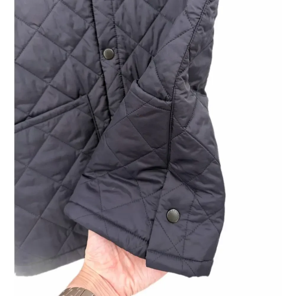 Barbour Youth Boy's XL Liddesdale Gilet Navy Quilted Snap Down Preppy Vest